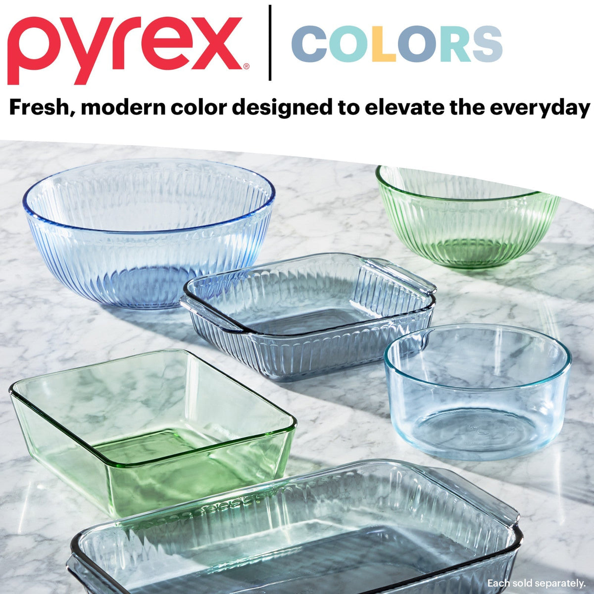 Pyrex Colors fresh modern color designed to elevate the everyday